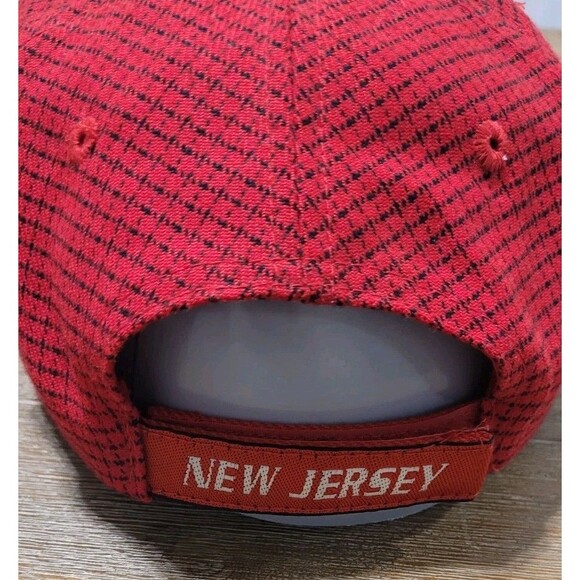 Vintage New Jersey Devils Hat NHL Logo Athletic Grid Hockey Cap Strapback Red - Picture 3 of 6